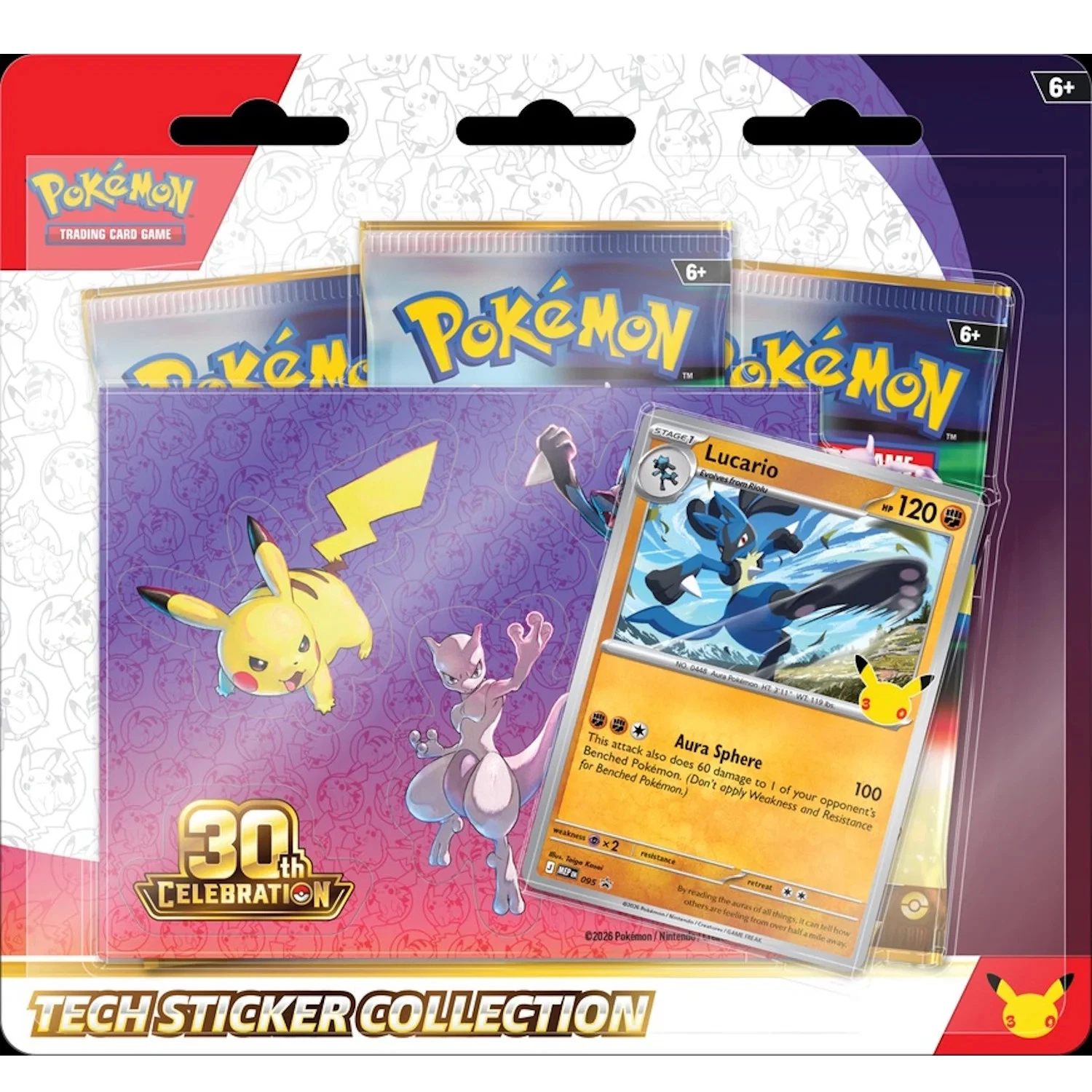 Lucario style of the Pokémon TCG 30th Celebration Tech Sticker Collection