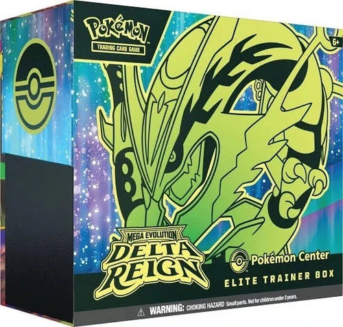 Pokémon TCG Mega Evolution Delta Reign Pokémon Center Elite Trainer Box featuring Rayquaza